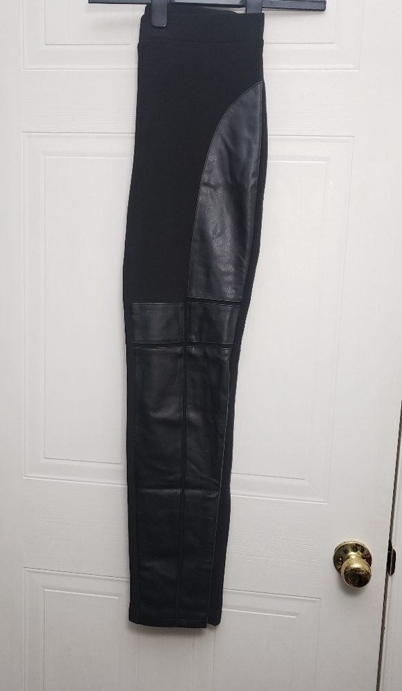 Joseph Ribkoff pullon legging with leatherette patches on the front and side